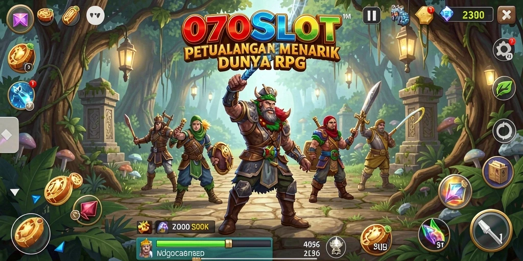 Tangkapan layar utama 070SLOT menampilkan aksi mendebarkan dalam petualangan RPG.
