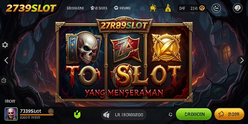 Tangkapan layar gameplay <strong>2739SLOT</strong> menunjukkan ketegangan dan kengerian luar biasa.