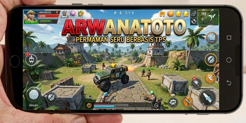 Screenshot ARWANATOTO menunjukkan aksi seru di medan perang TPS.