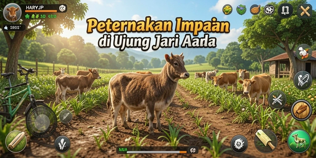 Tampilan gameplay HARAPJP yang menawan dan penuh warna.
