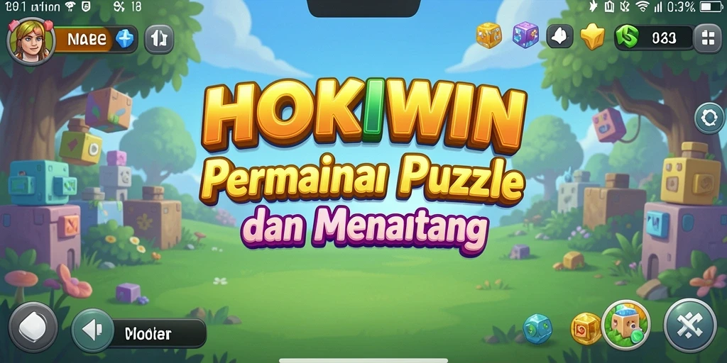 Screenshot gameplay HOKIWIN menunjukkan tantangan puzzle yang seru.