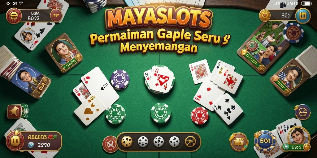 Tampilan gameplay seru dari <strong>MAYASLOTS</strong> dalam mode Gaple.