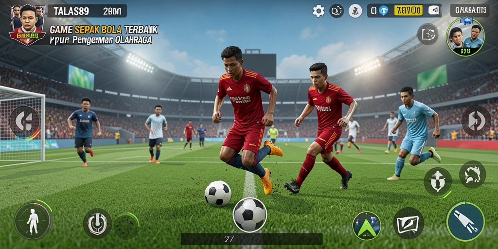 Tampilan menarik dari gameplay TALAS89 dengan aksi sepak bola yang mendebarkan.