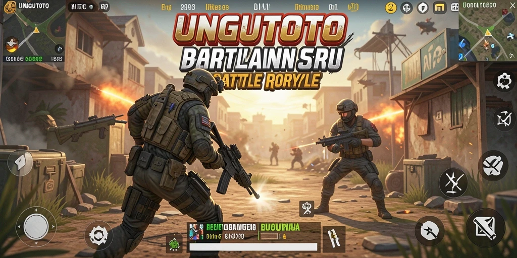 Gameplay seru UNGUTOTO dengan aksi Battle Royale yang intens.