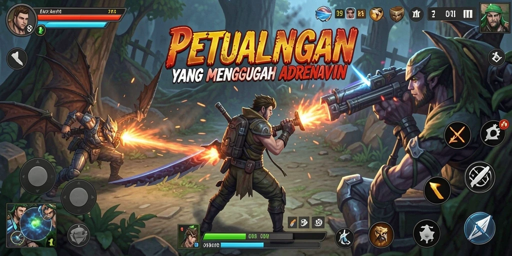 Tampilan gameplay ZK3 dengan aksi petualangan yang seru.